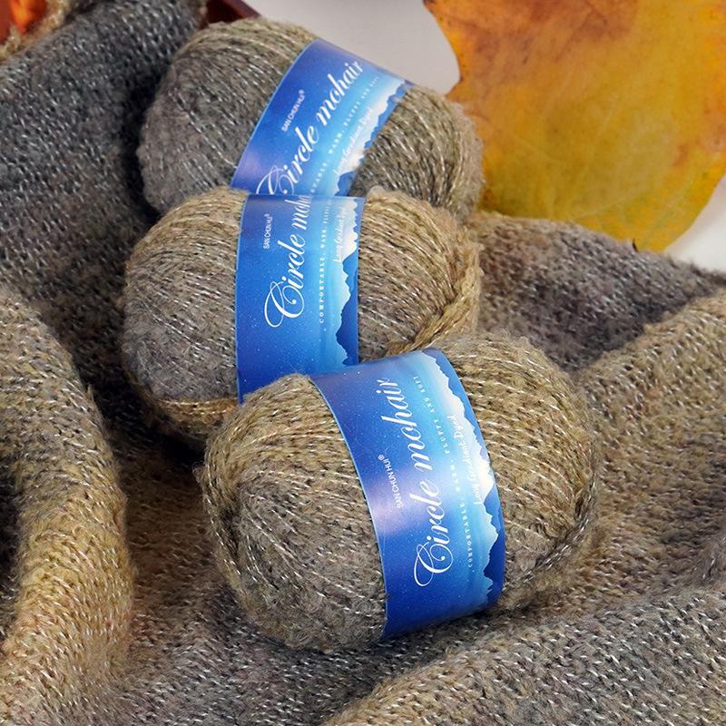 50G Секция Легкая Длинная Роскошная Пряжа Градиентной Окраски Теплый Мохер Мягкая Петля Пушистая