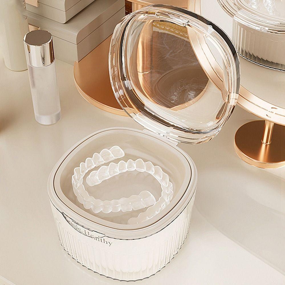 No-Leak Braces Storage Box Plastic Fake Teeth Case Practical Retainer Cleaning Case Travel