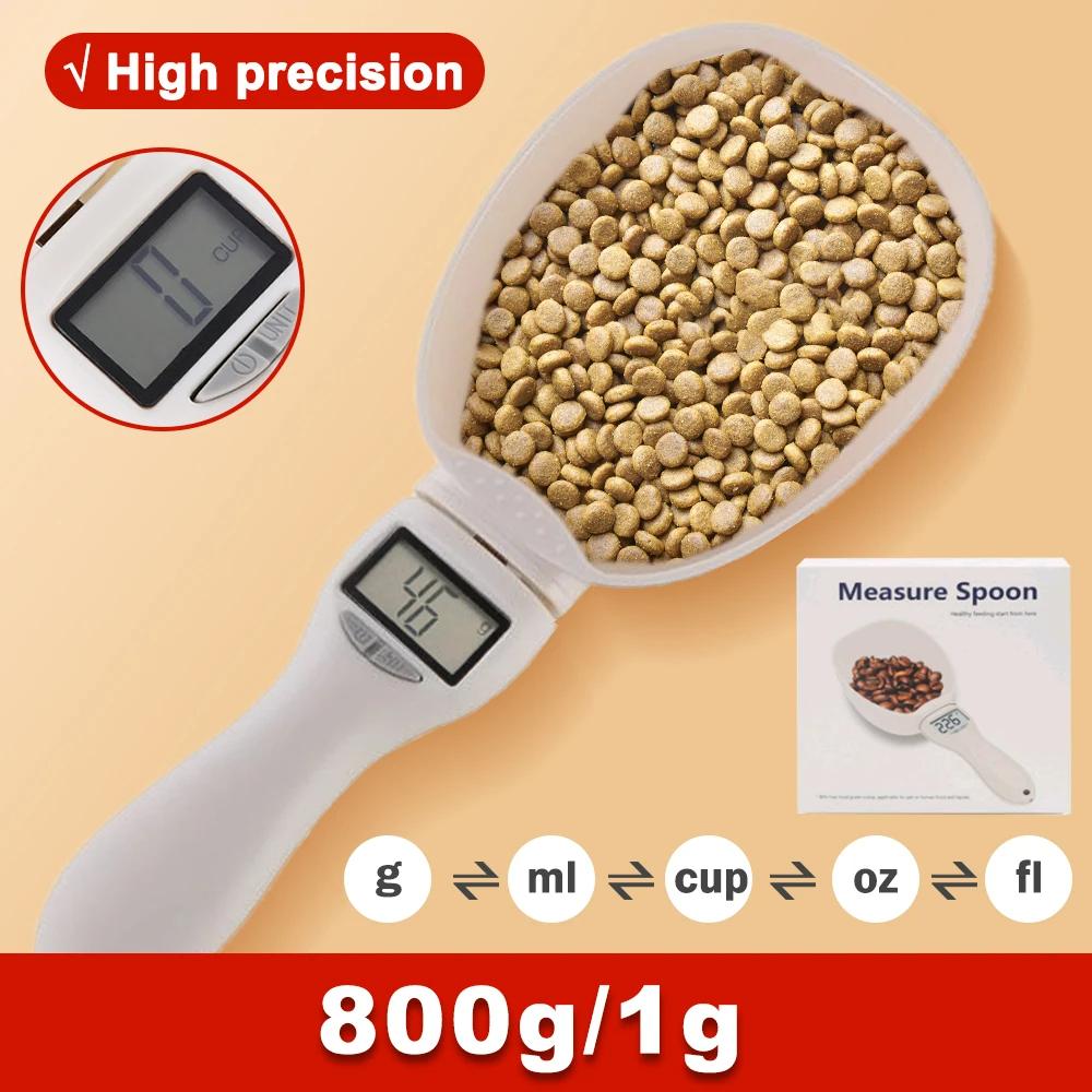 Pet Food Measuring Spoon, Electronic Measuring Cup for Dog and Cat Food, Digital Spoon, Kitchen Scale with LED Display