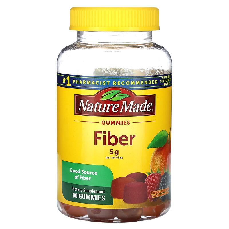 Fiber Gummies, Orange & Mixed Berry, 90 Gummies (1.6 g per Gummy)