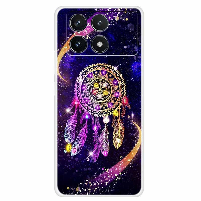 Clear Cover For Xiaomi Poco F6 Pro Case 2024 Paint Soft Silicone TPU Back Cases For Xiaomi Poco F6 Pro 5G Phone Cover Capa Coque