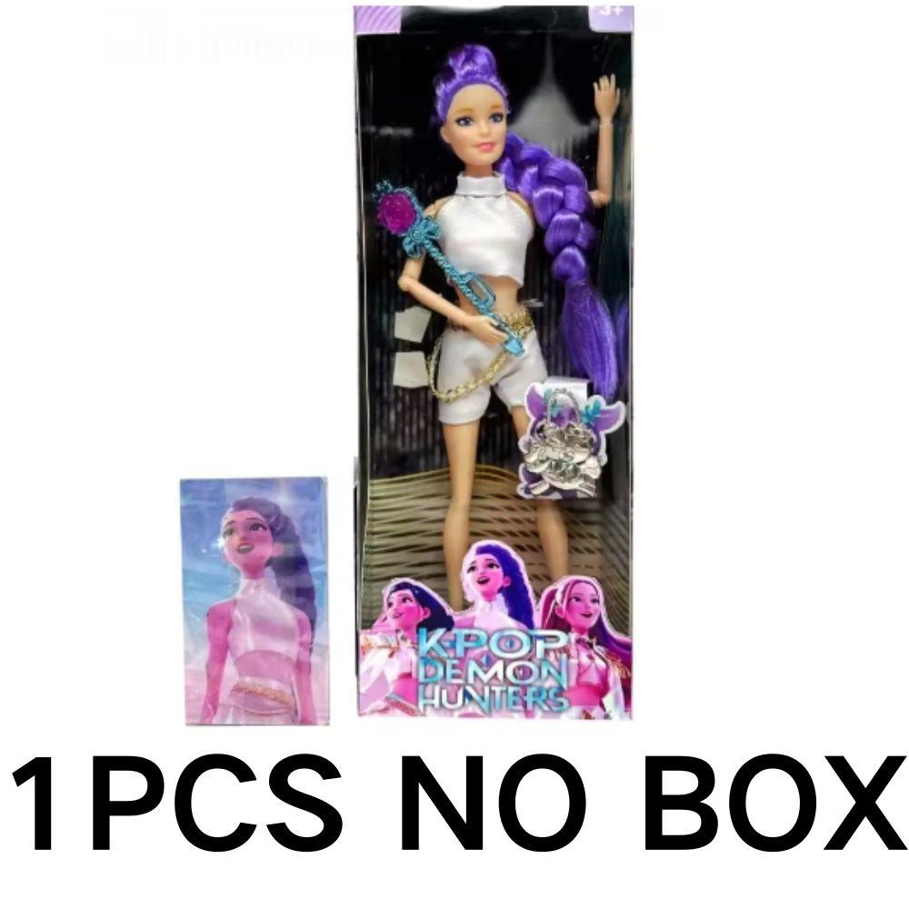 %_ K-pop Охотники на демонов Фигурка Игрушка Руми Мира Зои Сасси Тематическая песня Красочных огней для фанатов ребенок Подарки на день рождения_@