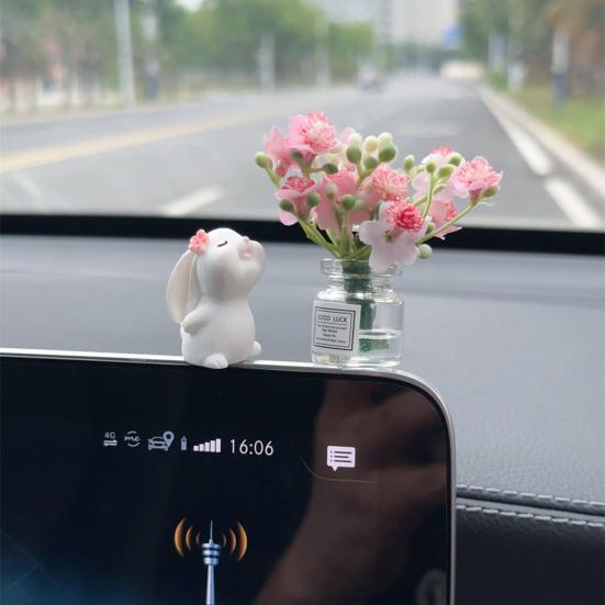 Миниатюрная стеклянная ваза с цветами, искусственный букет, настольные украшения, цветы бонсай для установки на транспортное средство