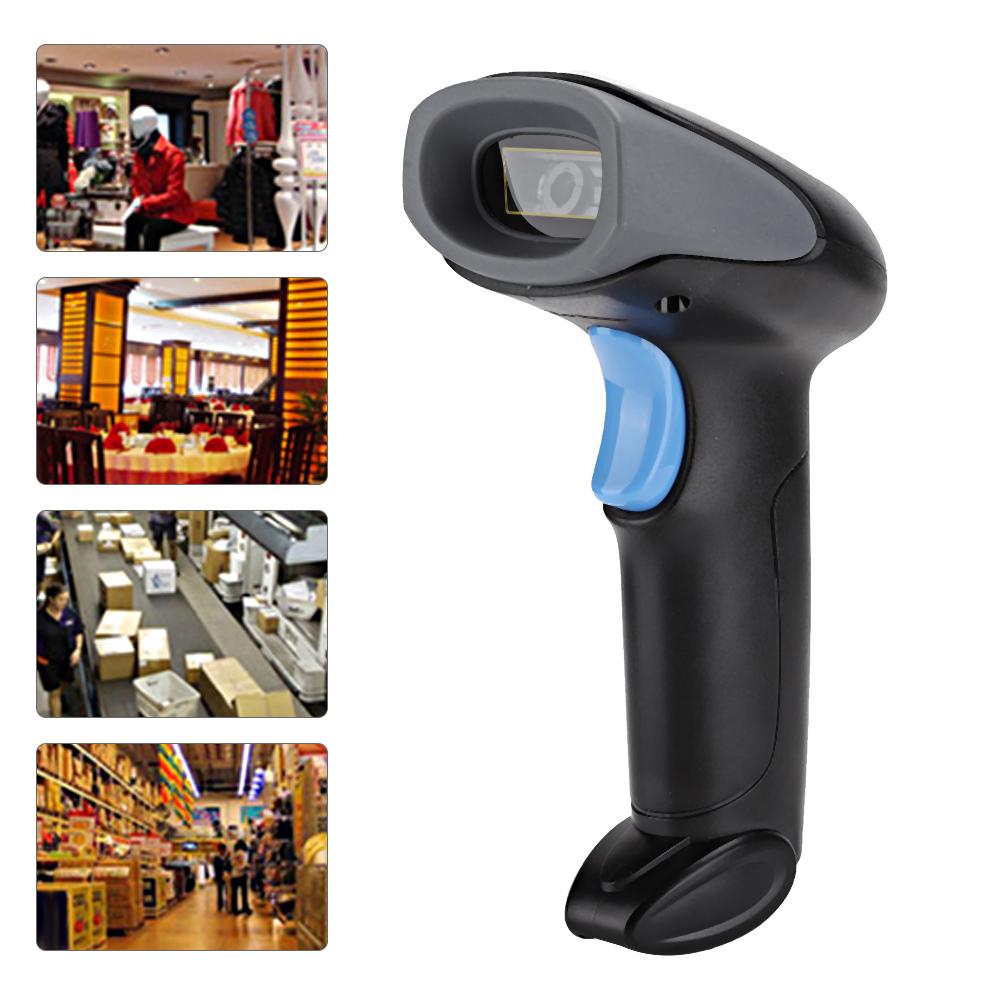 5VDC 100m/328.08ft Wireless Laser Barcode Scanner with USB Connector for Warehouse Express Commodity