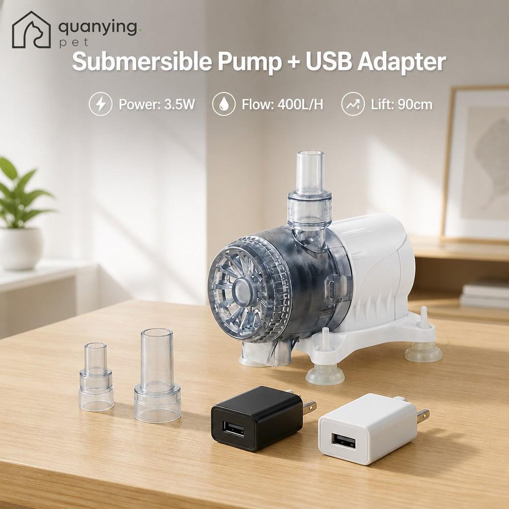 3.5W Energy-Saving Ultra-Quiet Luxury Modern Air Pump with Adjustable Flow Transparent Pump Housing for Living Room Outdoor Use