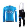 Mens Cycling Jersey Set Long Sleeve Quick Dry Breathable Sun Protection Outdoor Riding Sportswear