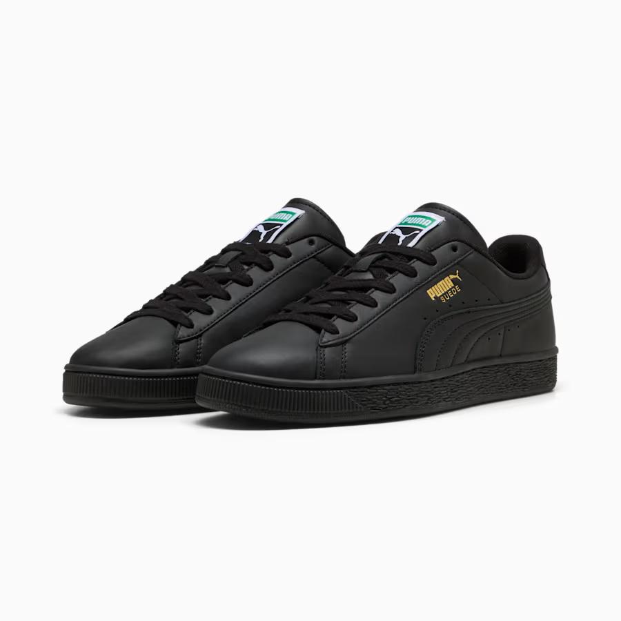 408467-02 Puma Suede "PUMA Black/Archive Green" (Men's)