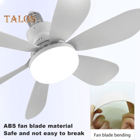 2-in-1 Ceiling Fan with Light Remote Control E27 Base Memory Function Dimmable 3 Speeds Modern Style Bedroom Ceiling Fan Light