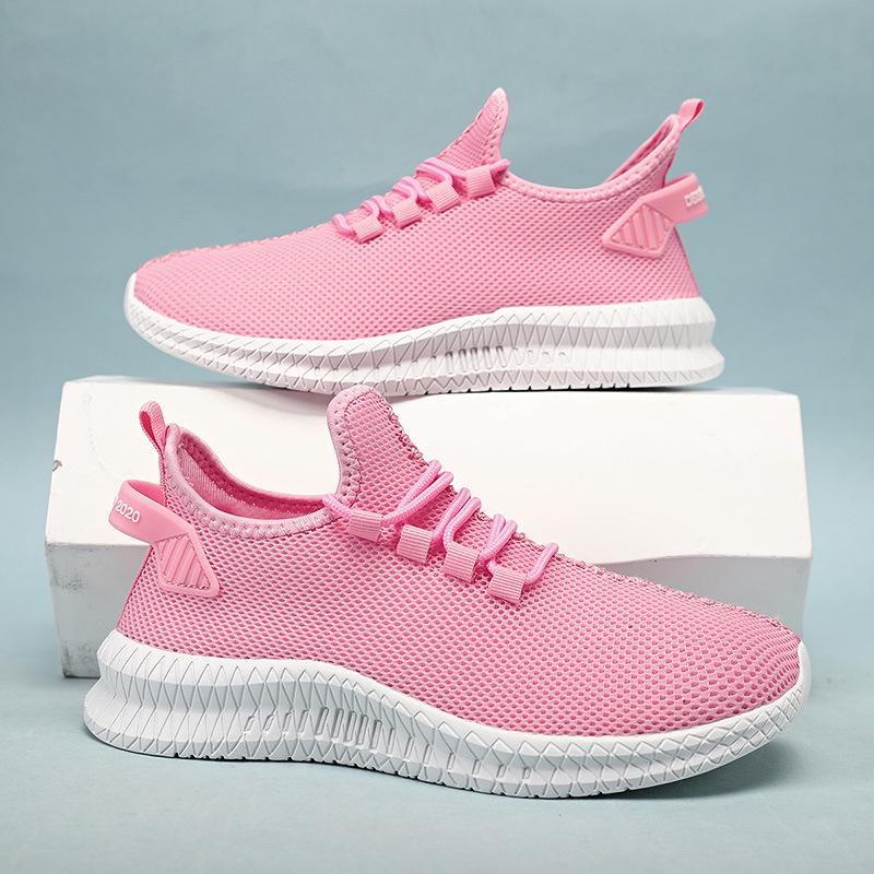 2025 Men's Flyknit White Mesh Sneakers: Plus Size, Casual Sports Shoes for Summer & Autumn