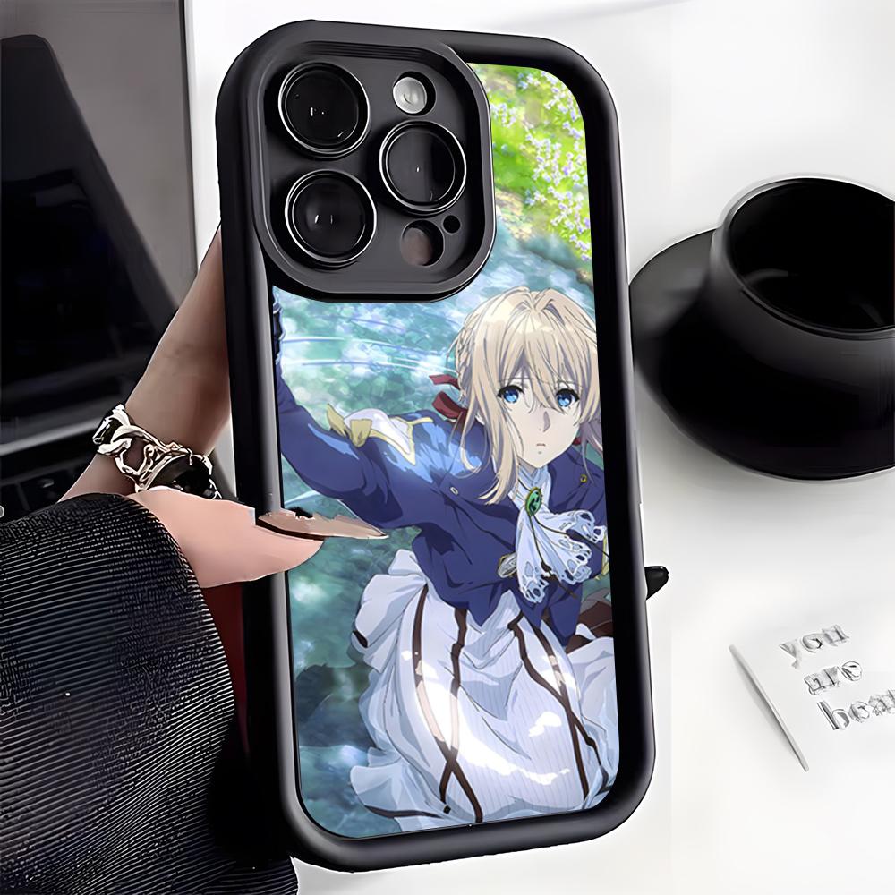 Чехол для телефона Аниме V-Violet Evergarden Для IPhone 17 Pro Max 15 Pro 16 14 Plus 12 13 Mini 11 Pro Ударопрочный чехол