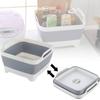 Portable Foldable Kitchen Sink Basket Large Capacity Plastic Storage Bin