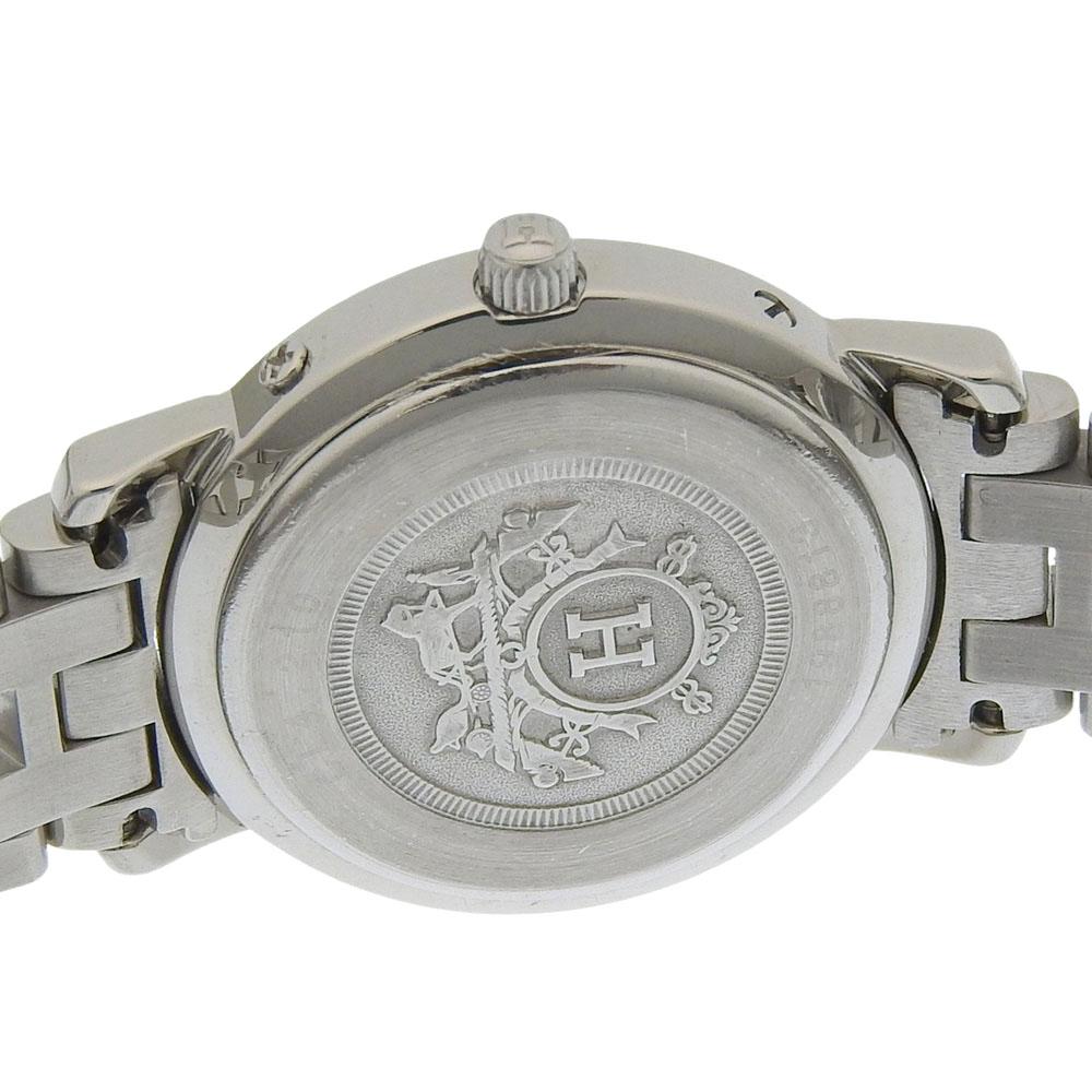 HERMES Clipper Watches CL4.210 grayDial Stainless Steel Quartz Analog display Women Used