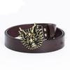Personalized Men's Cowhide Belt Chinese Dragon Spot Punk Fashion Motorcycle Rider Belt