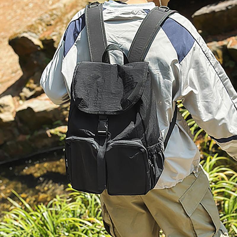 New Workwear Style Large-Capacity Backpack Lightweight Water-Resistant Multi-Pocket Outdoor Travel Backpack