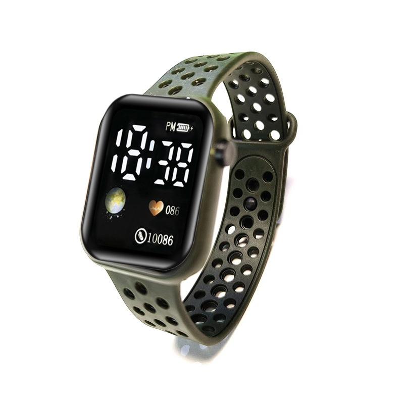 Водонепроницаемые студенческие спортивные часы C1-3 с модным радужным шрифтом