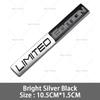Metal Limited Car Front Grill Emblem Stickers Rear Trunk Badge Decal For Jeep Wrangler Grand Cherokee Dodge SRT Challenger ALW1