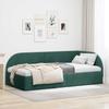 Corner Bed Frame with Headboard Dark Green 90 cm x 200 cm Velvet