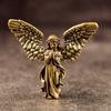 1PC Antique Copper God of Love Cupid Statue Small Ornaments Brass Angel Figurines Desktop Decorations Home Decor Accessories
