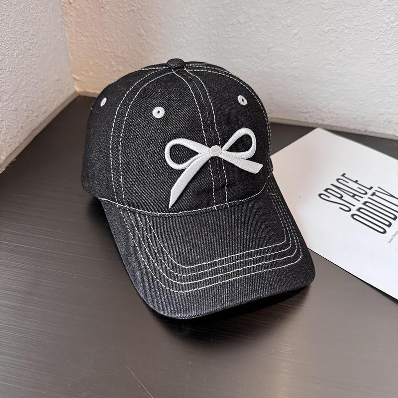 Бейсболка с бантом-бабочкой для женщин с широкими полями, солнцезащитная и из дышащего хлопка для летнего стиля