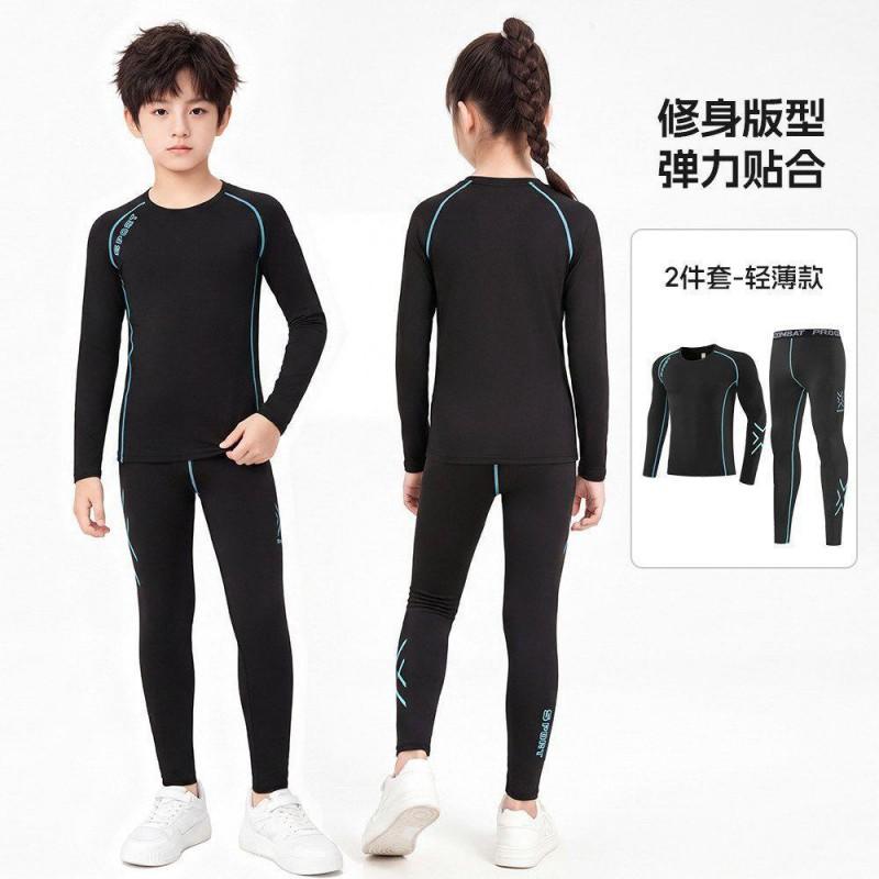 Kids Compression Base Layer Set Basketball Soccer Training Quick Dry Long Sleeve Sports Top Boys