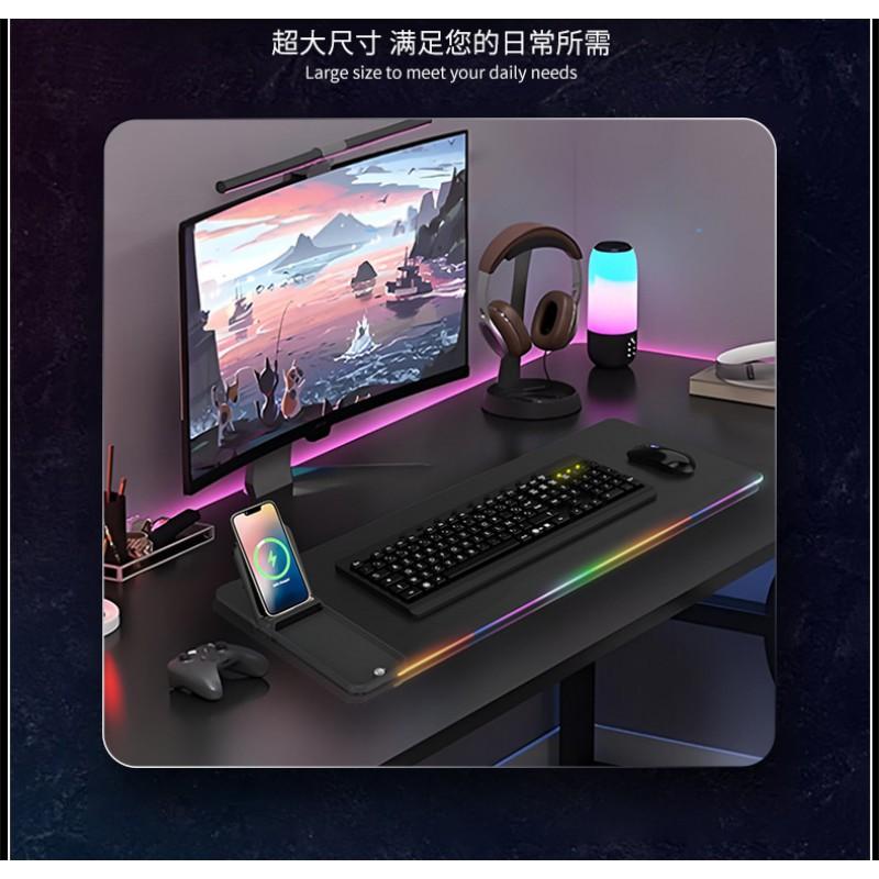15W Wireless Charging Mouse Pad Large Gaming Office Desk Mat Non Slip