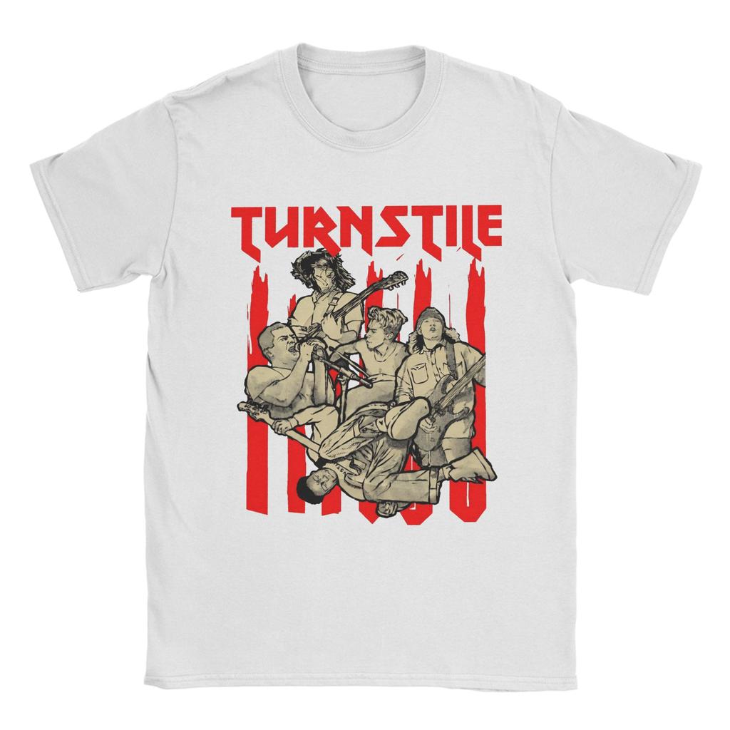 Turnstile TShirt Summer Cotton T Shirts For Unisex Trendy Cool Printed Tshirt Short Sleeves Vintage Top Tees