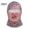 Термобалаклава для катания на лыжах, смешная маска лыжника в виде старика, реалистичный принт, мотоциклетная балаклава, зимняя защита лица для активного отдыха на природе, закрывающая шею