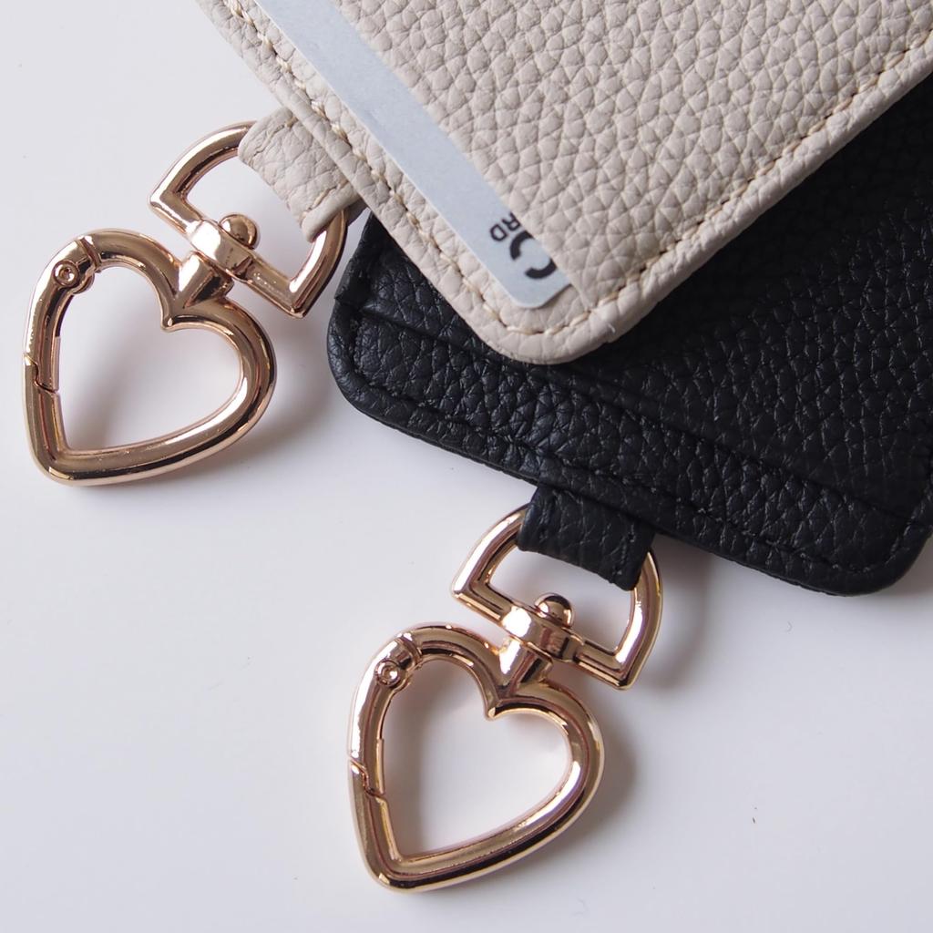 Женский держатель для проездных билетов Leathertone из натуральной кожи с подвеской-сердечком, вмещает 2 IC-карты и имеет милый дизайн с натуральными камнями. Стильный и элегантный ID