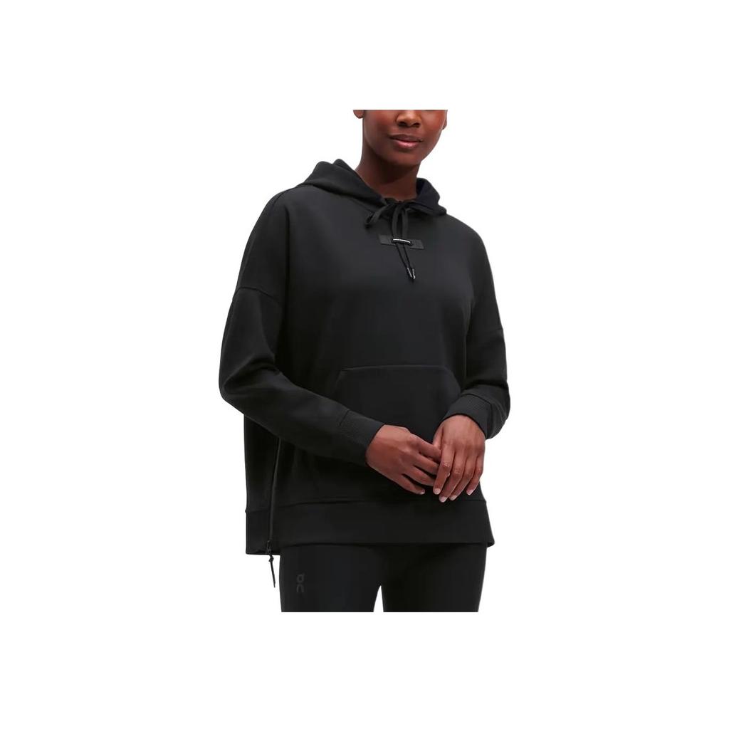 On Running Solid Color Hooded Casual Sweatshirt Women Tops Black 219.00676