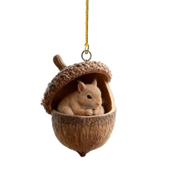 1/8 шт. Рождественское украшение Акриловое украшение в виде лесного животного и желудя Праздничное украшение для подвешивания Рождественский подарок