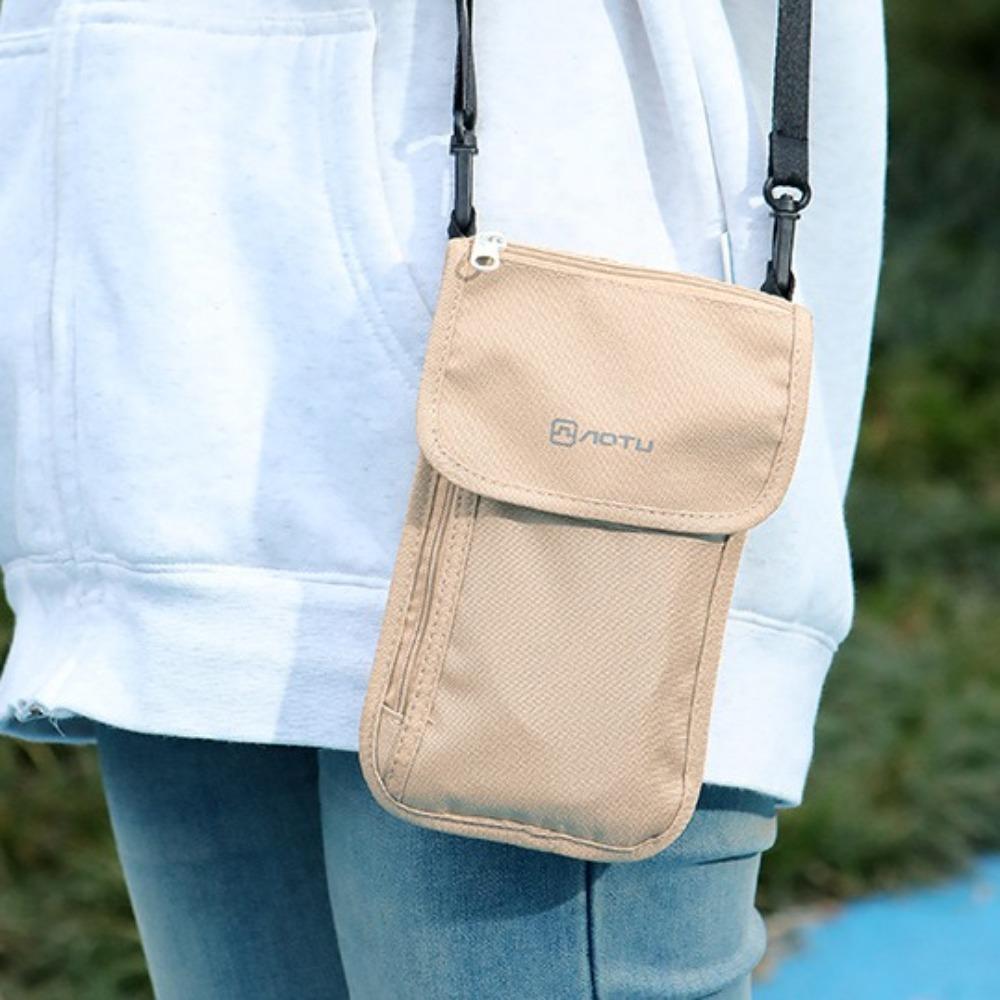 Нейлоновый дорожный кошелек на шею Дорожные аксессуары Семейный держатель для паспортов Кошелек для паспорта Документ, удостоверяющий личность