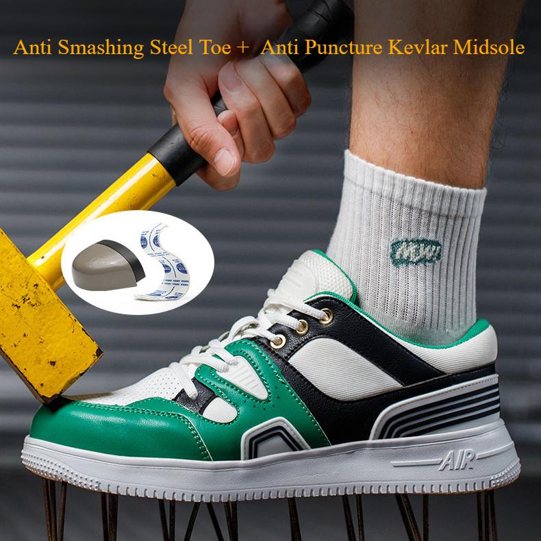 Женские защитные ботинки со стальным подноском 38 дышащие рабочие туфли весенняя мода женские защитные ботинки легкие рабочие ботинки водонепроницаемые