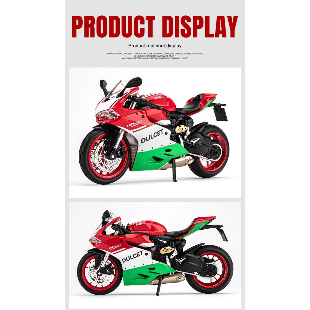 1/12 Metal Die Cast Ducati 1199 Panigale S Motorcycle Model with Display Base Collection Home Ornament Boy Gift