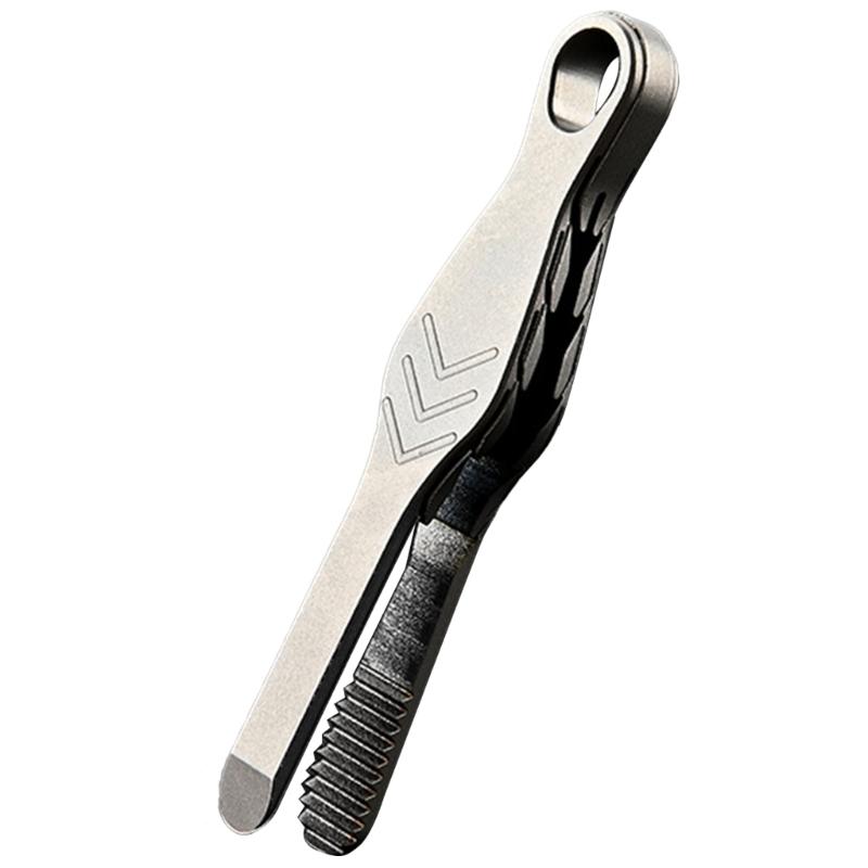 Титановый пинцет Карманный пинцет Мини Пинцет из титанового сплава Зажимной пинцет Инструменты для выживания для путешествий на открытом воздухе, кемпинга, походов, дома