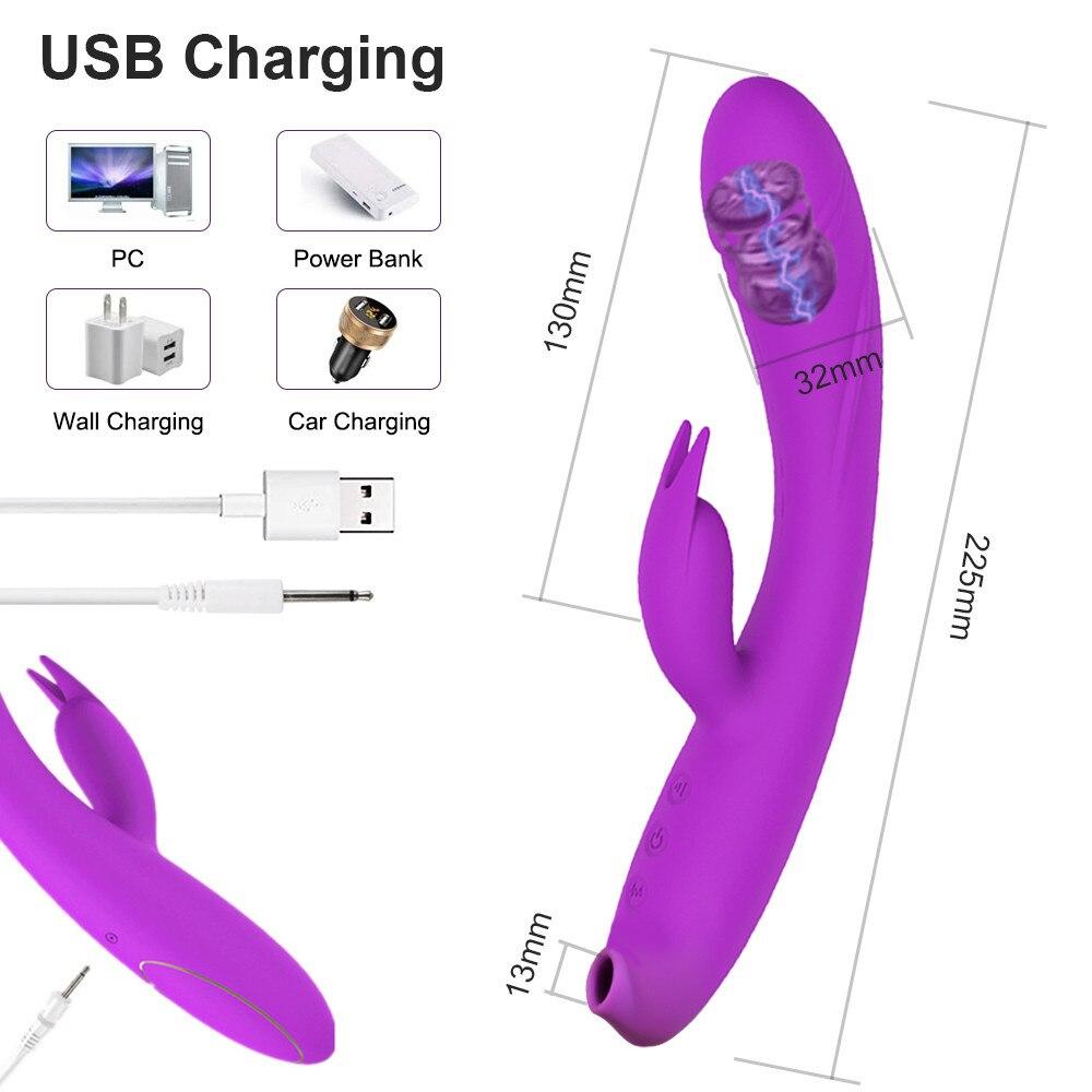 3 в 1 G точечный вибратор-кролик, присоска для клитора, фаллоимитатор, сосущий вибратор, женский вакуумный стимулятор, секс-игрушки для взрослых