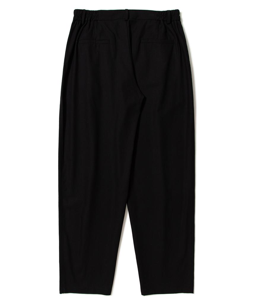 AOTT Cool Summer Linen Single-Pleat Wide Pants Black