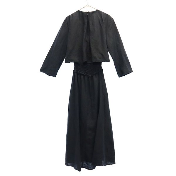 Mila Owen Льняная смесь С длинным рукавом Цельный черный Женский Б/у