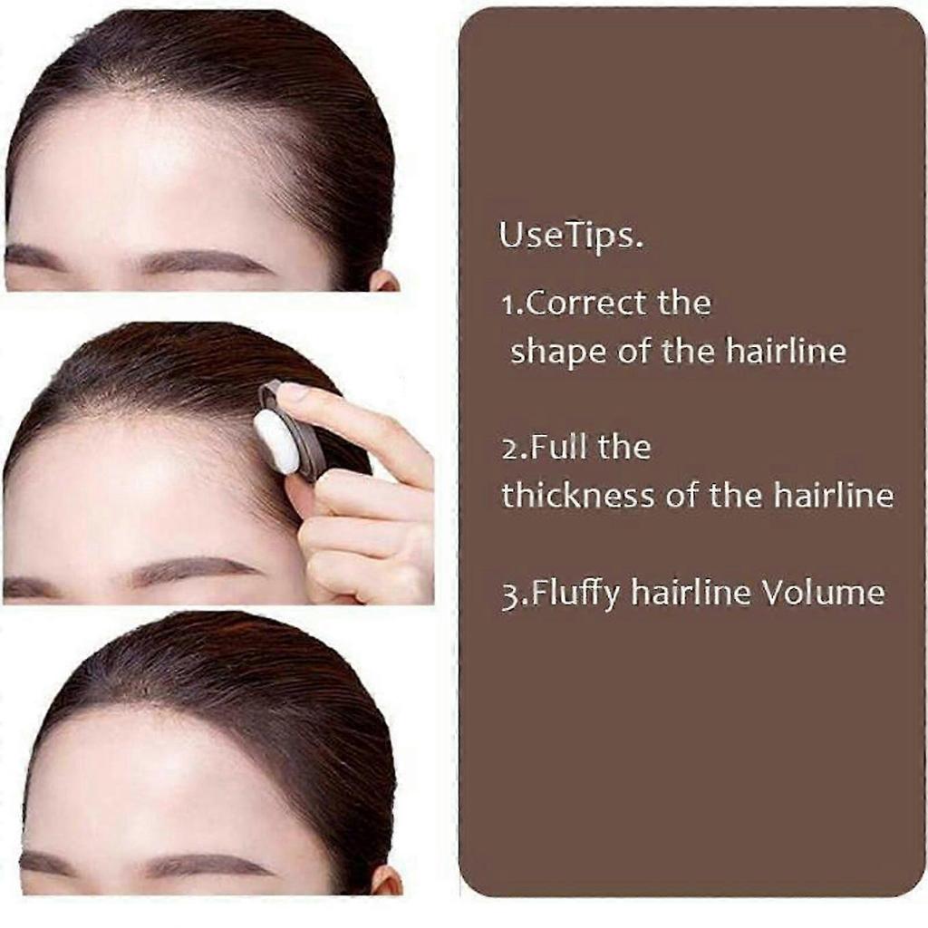 4g Hairline Shadow Powder Trimming Filling Forehead Root Touch Up Hair Powder for Contouring Thinning Hair Dark Brown
