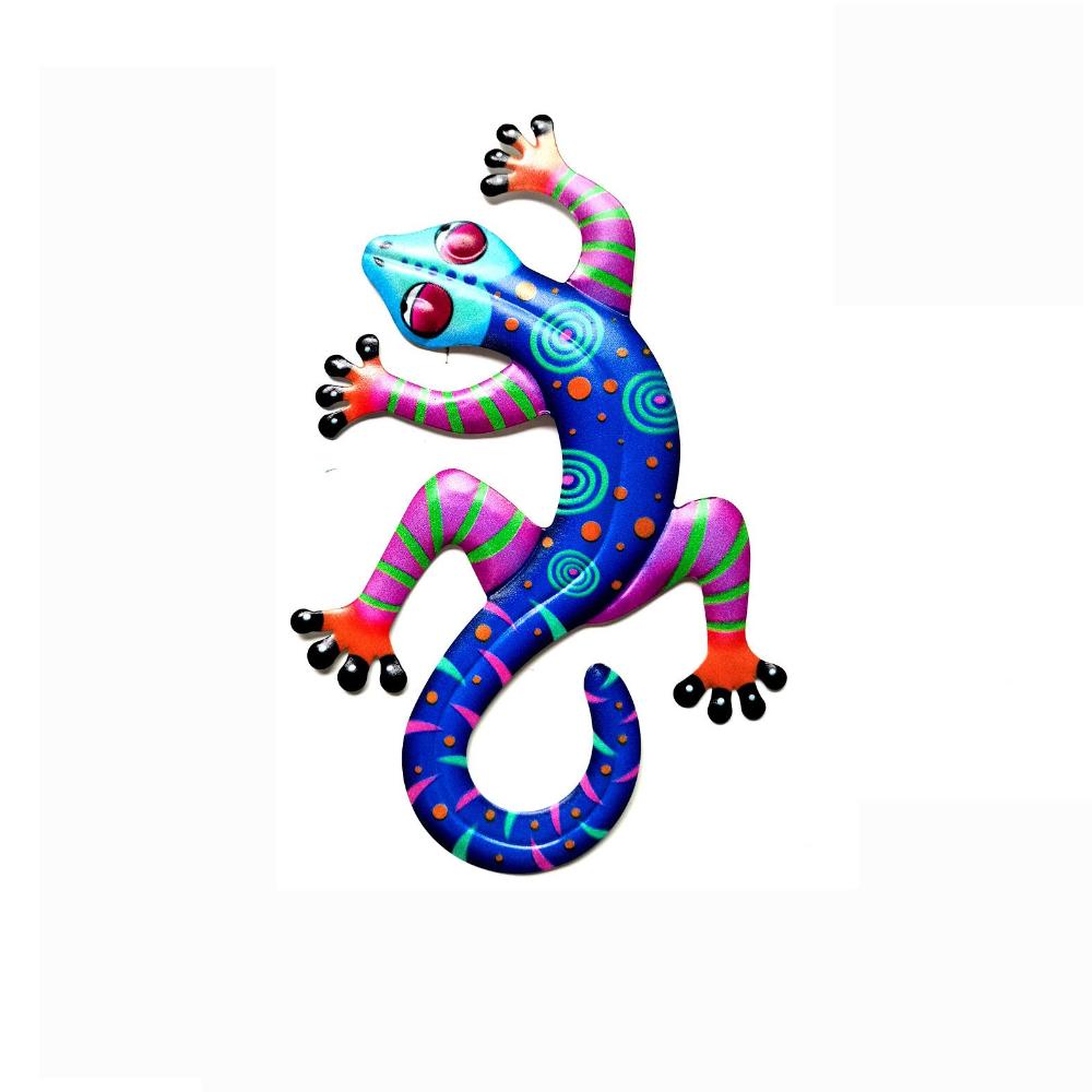 Lizard Outdoor Home Sculptures Iron Art Decoration Metal Gecko Lizard Art Hanging Iron Art Gecko