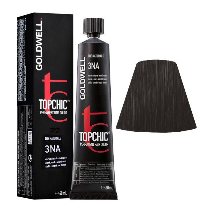 Goldwell Topchic The Naturals Dark Natural Ash Blonde 3NA Permanent Hair Color 60ml.