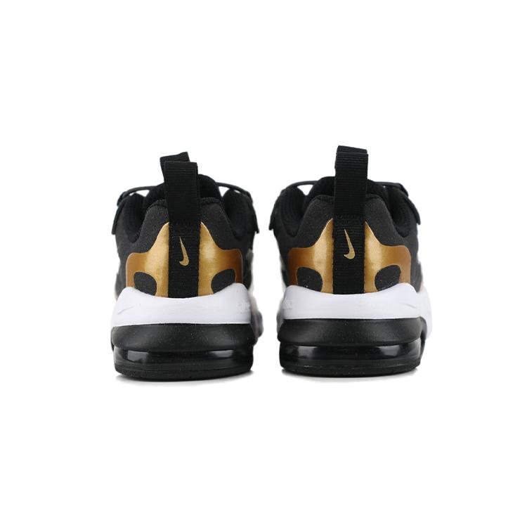 New Nike Air Max 270 RT Cushioning Low-Top Running Shoes Black Gold Infant And Toddler CD2654-005
