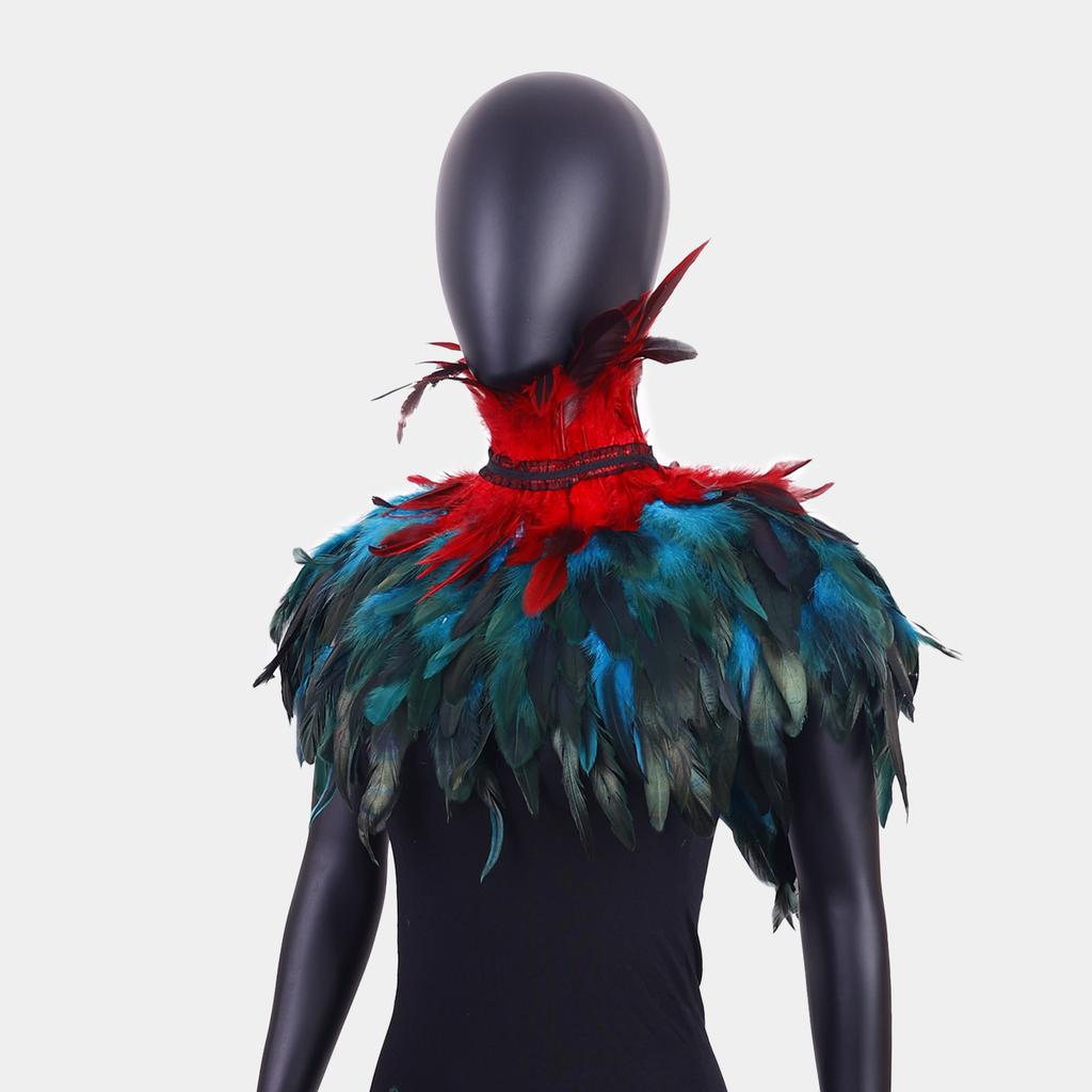 Punk, Gothic, Feather Cape, Chicken Feather Scarf, Festival Ball Shawl, Carnival Party Costume, Ball Dress Up Accessories