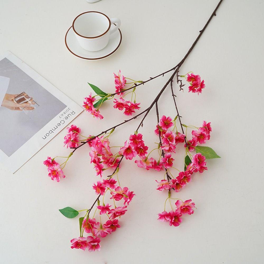 90см Искусственные ветки цветущей вишни Пластиковый искусственный цветок Шелковая цветущая вишня День святого Валентина