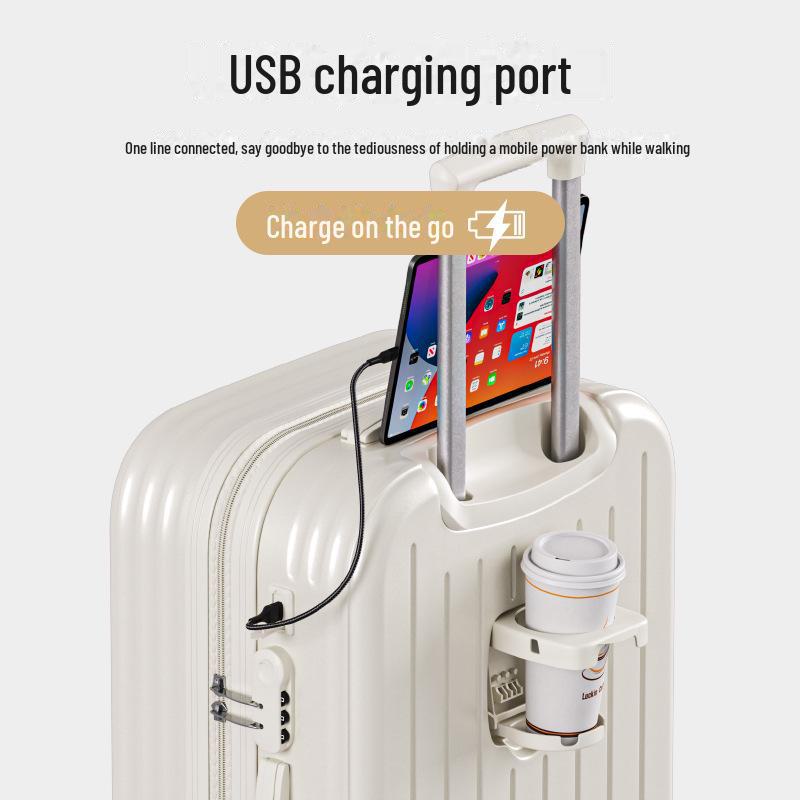 2024 Многофункциональный чемодан на колесиках: 20-дюймовый женский чемодан для ручной клади и 24-дюймовый мужской чемодан с паролем