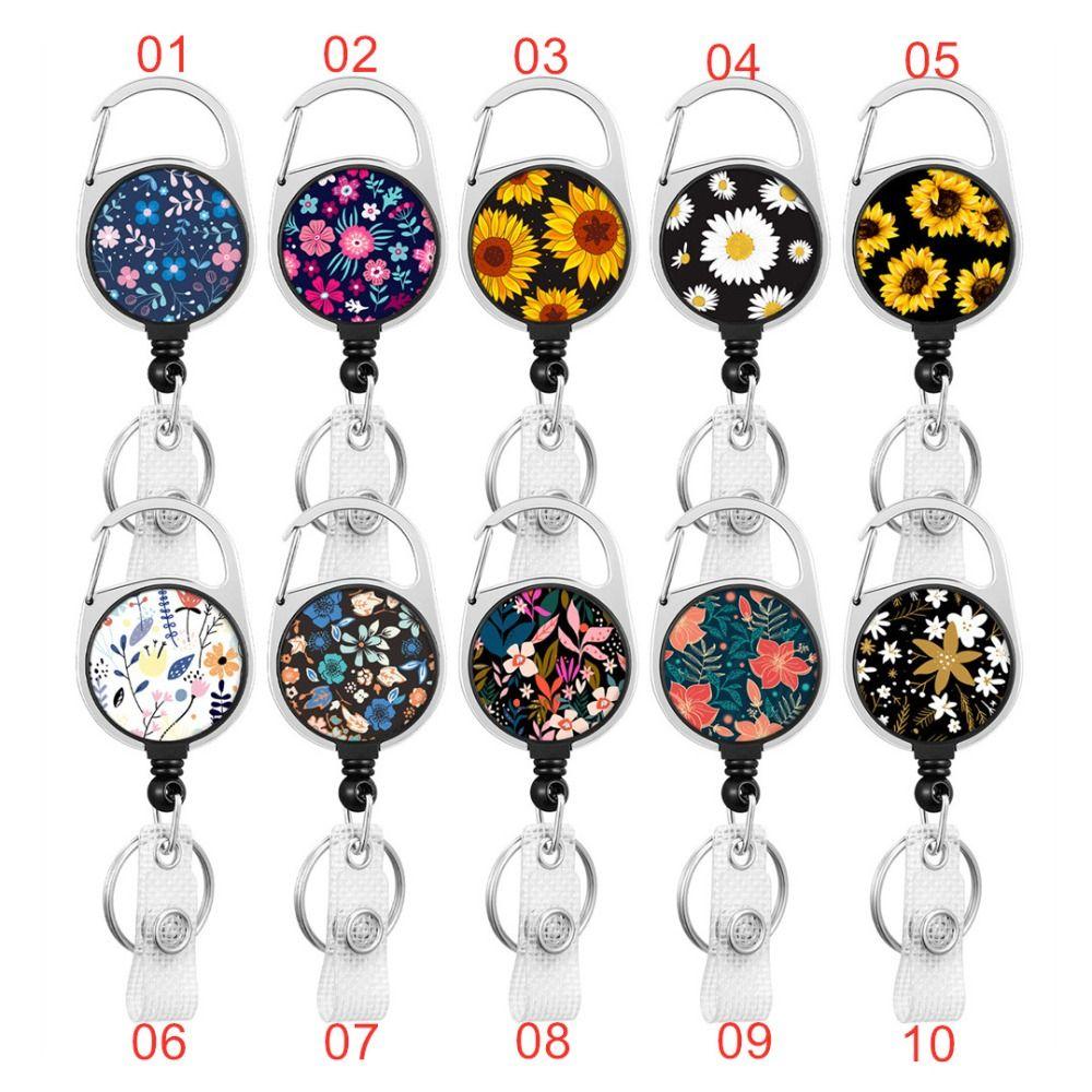 Retract Pull Key Chain Lanyard Clip Name Tag Holder Badge Holders ID Card Key Ring Badge Reel Clip