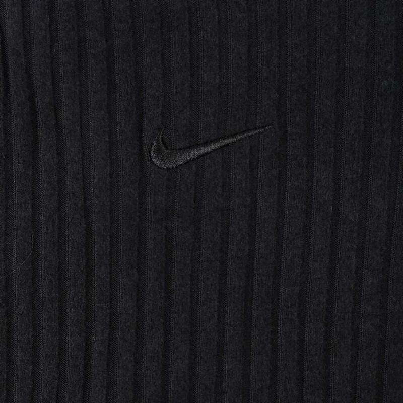 Nike Дышащее однотонное платье без рукавов SS24 Женские платья Черное FN3680010
