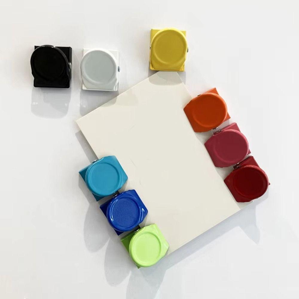 10PCS Round/Square Magnetic Paper Clip Metal Memo Clips Durable Round Photo Clips School