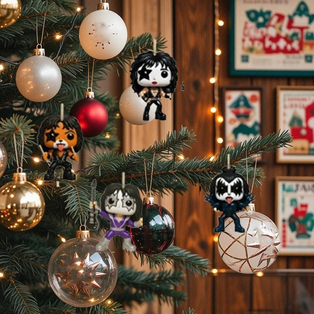 Календарь ожидания KISS Band 'Metal Gods' 2025, Календарь обратного отсчета на 24 дня, 2D плоская акриловая подвеска, Коллекционные подарки с культовыми музыкальными персонажами