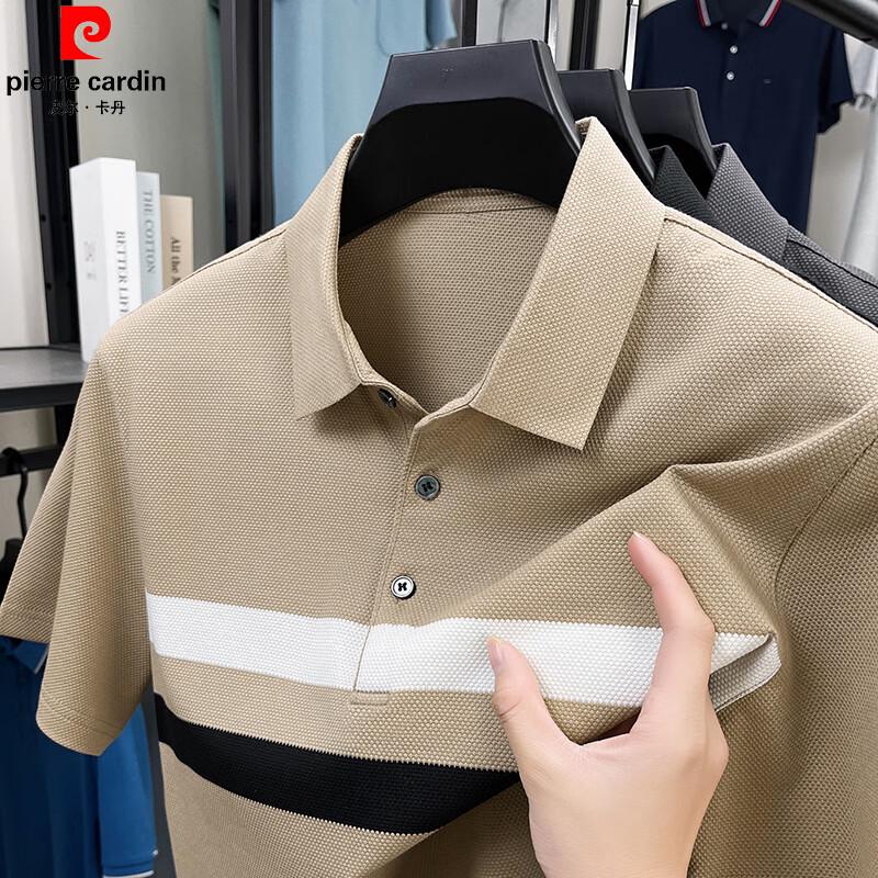 Pierre Cardin Мужская поло в полоску из смешанного шелка