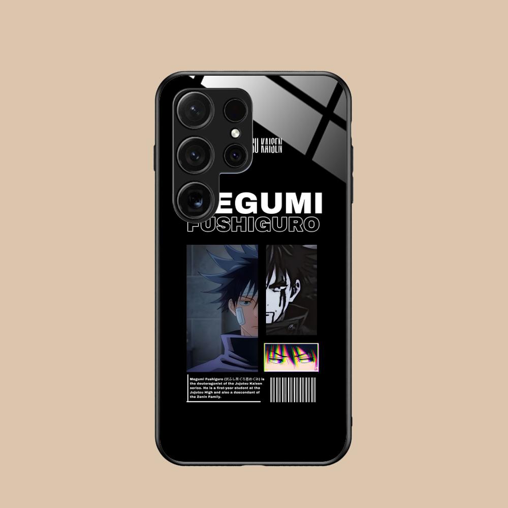 Чехол для мобильного телефона Jujutsu Kaisen Мегуми для Samsung Galaxy A56 55 54 53 52 51 36 35 34 23 16 15 5G Стеклянная цветная крышка Красивый